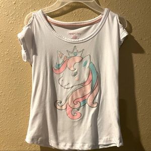 White Unicorn Cold Shoulder Shirt